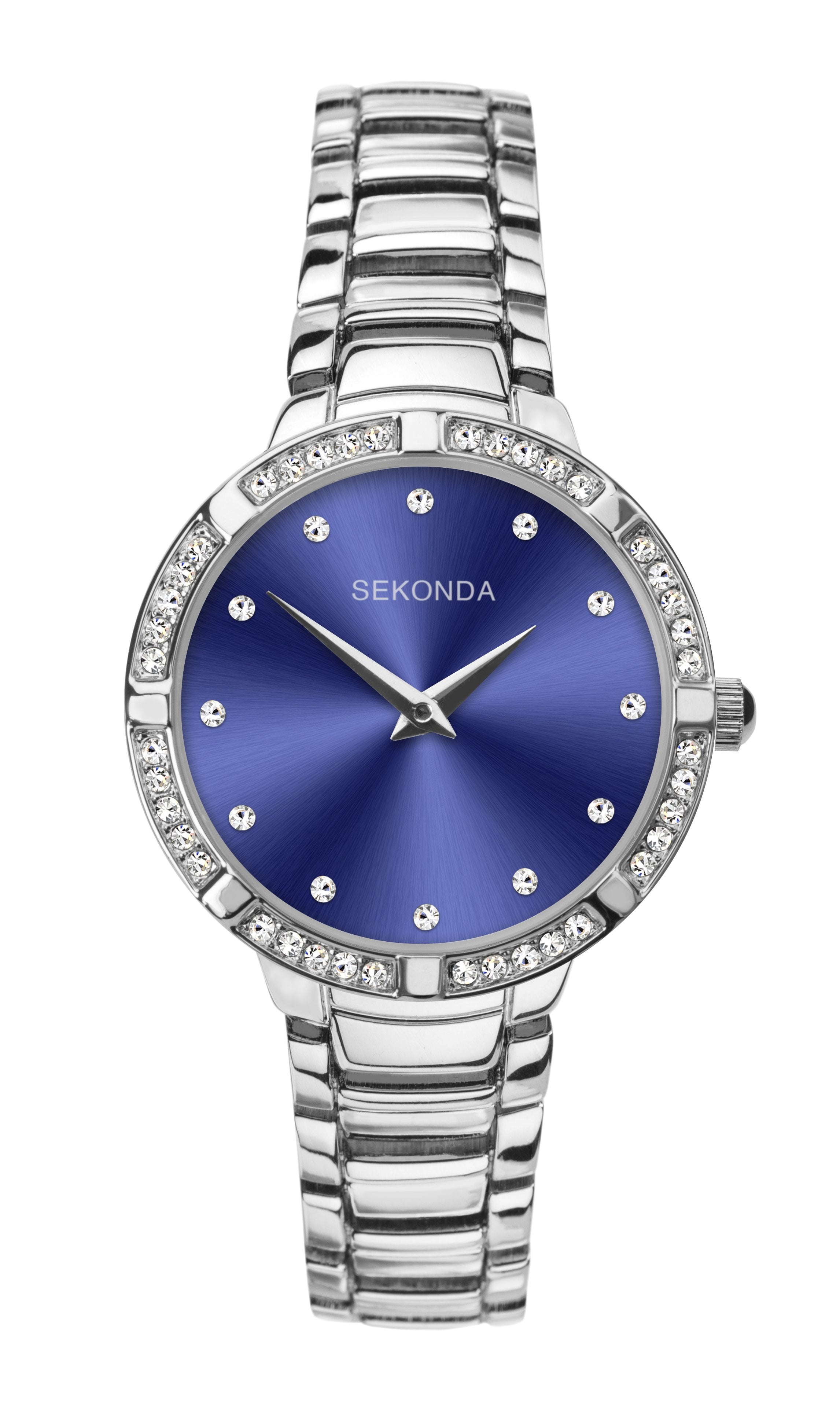 Sekonda Women's Blue Dial Stone Set Bracelet Watch – Silver Spirit