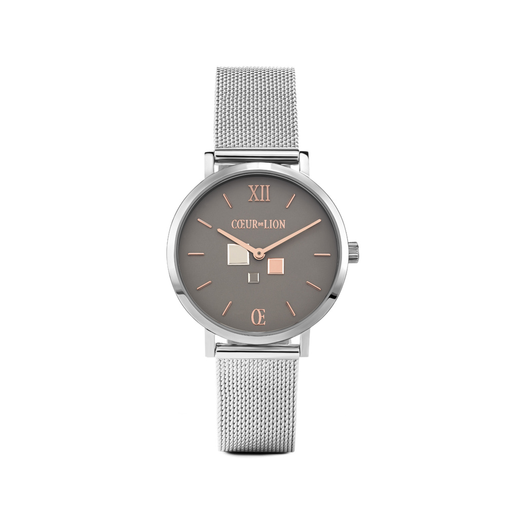 Metal round 2025 women's watch